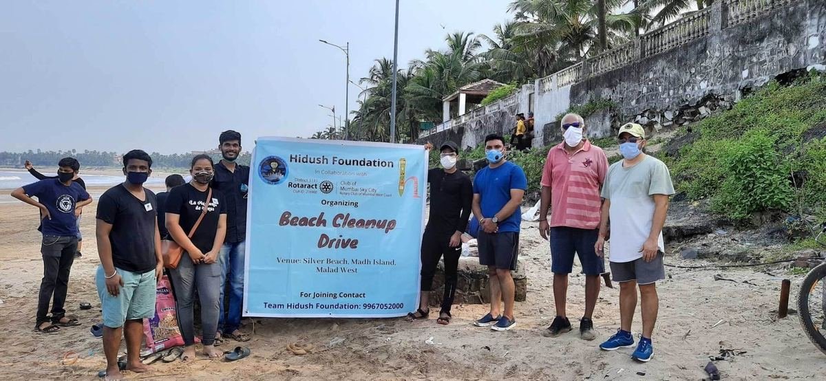 Beach Cleaning at Silver Beach, Madh Island