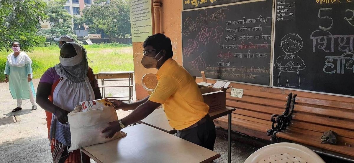 Distribution of Ration Kits at Suvidya School, Gorai