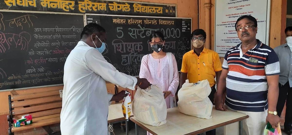 Distribution of Ration Kits at Suvidya School, Gorai
