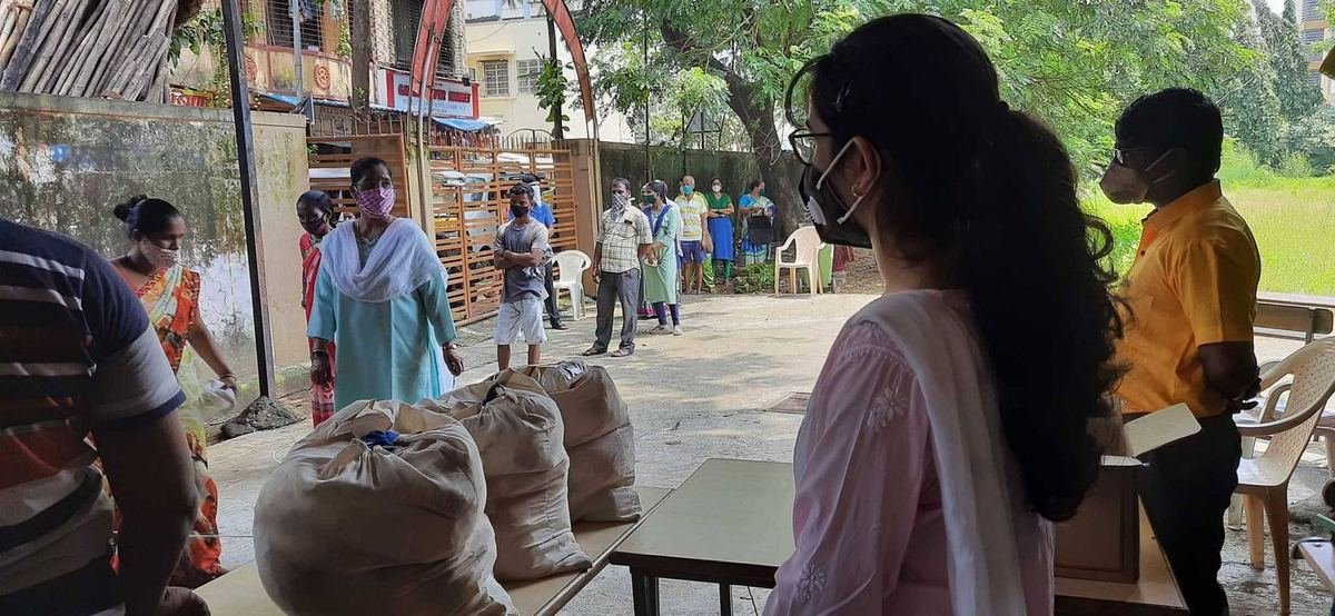 Distribution of Ration Kits at Suvidya School, Gorai
