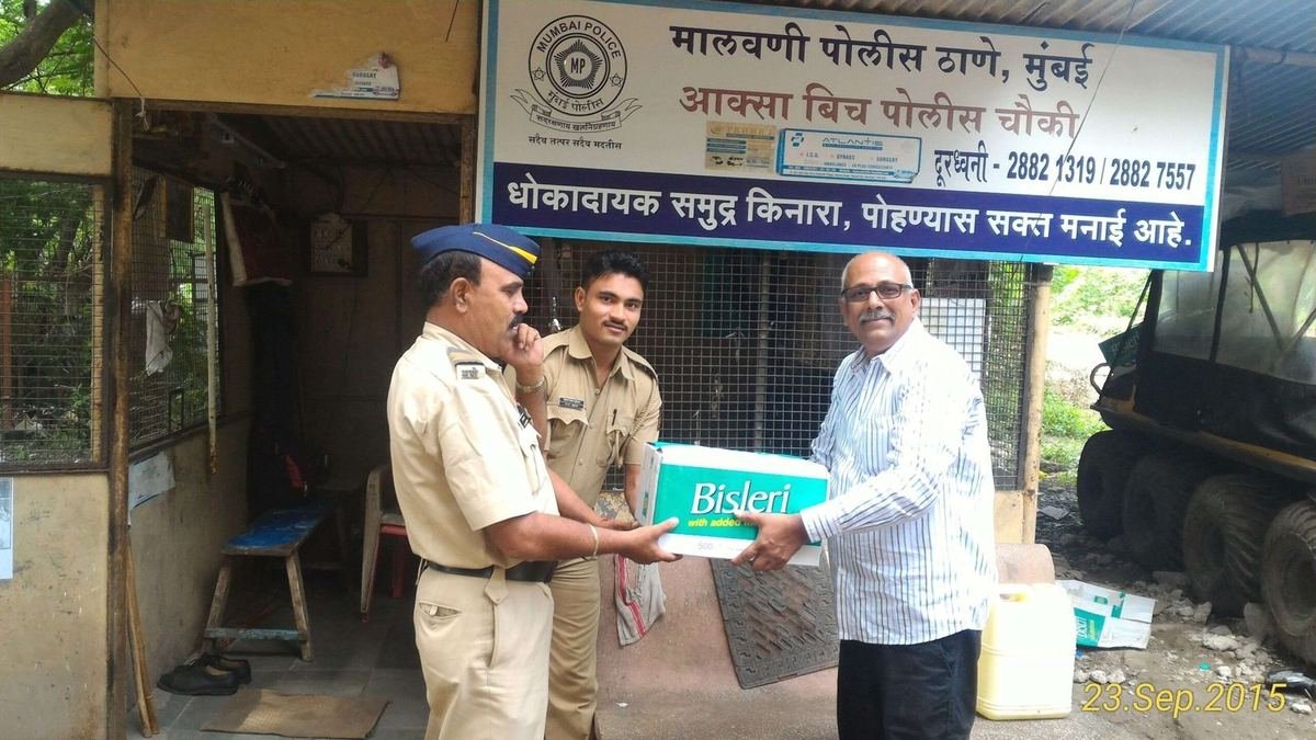 Drinking Water Support for Policemen During Ganesh Festival 2015