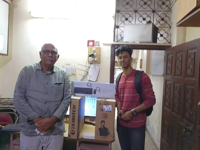 Handing Over a Computer to a Student for Higher Studies