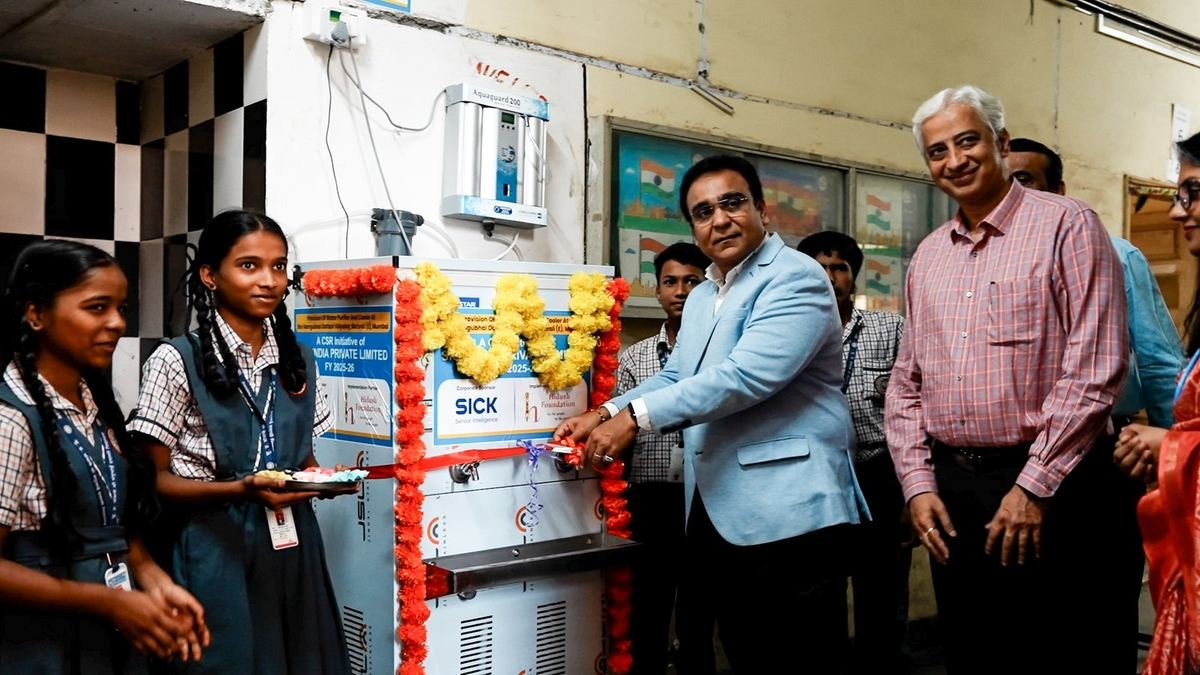 Inaugurating the new water cooler