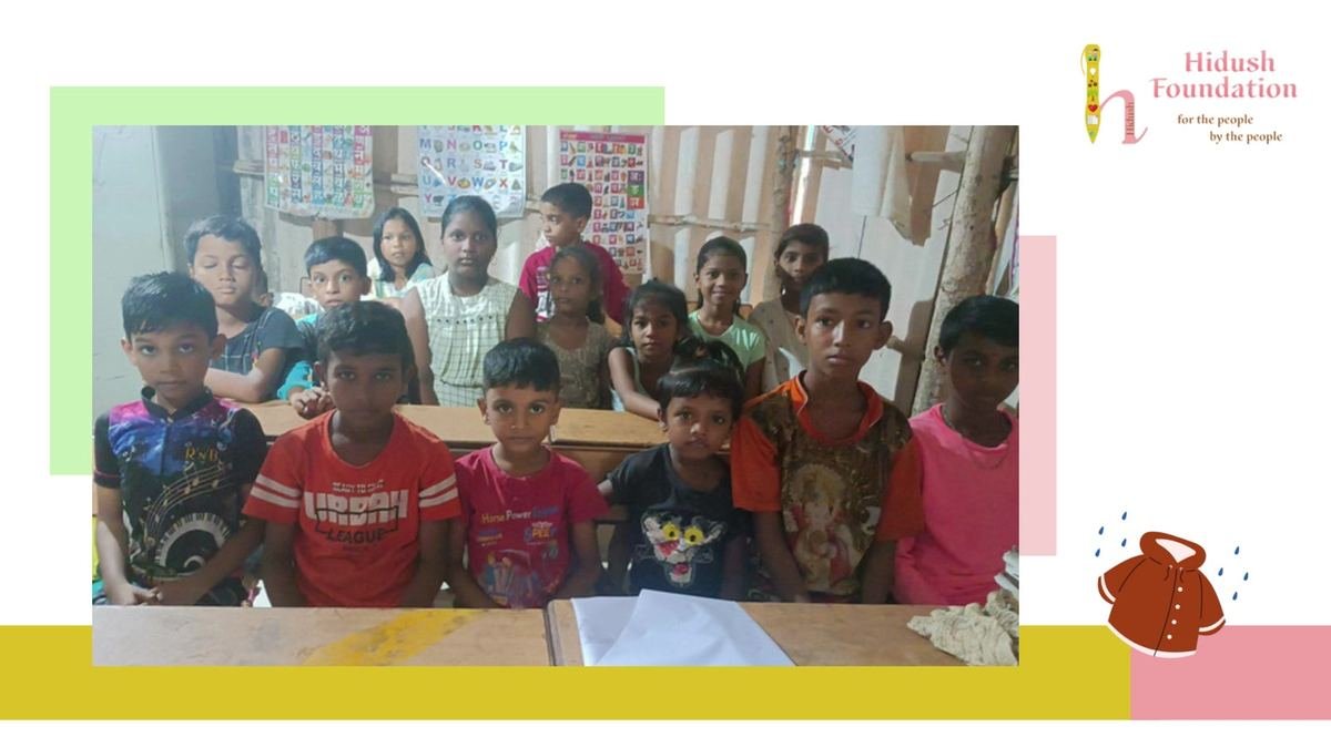 Children waiting for the distribution