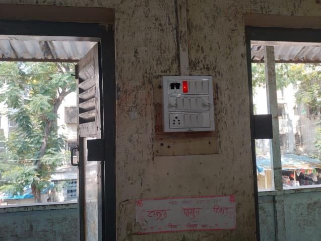 New electrical work in a classroom