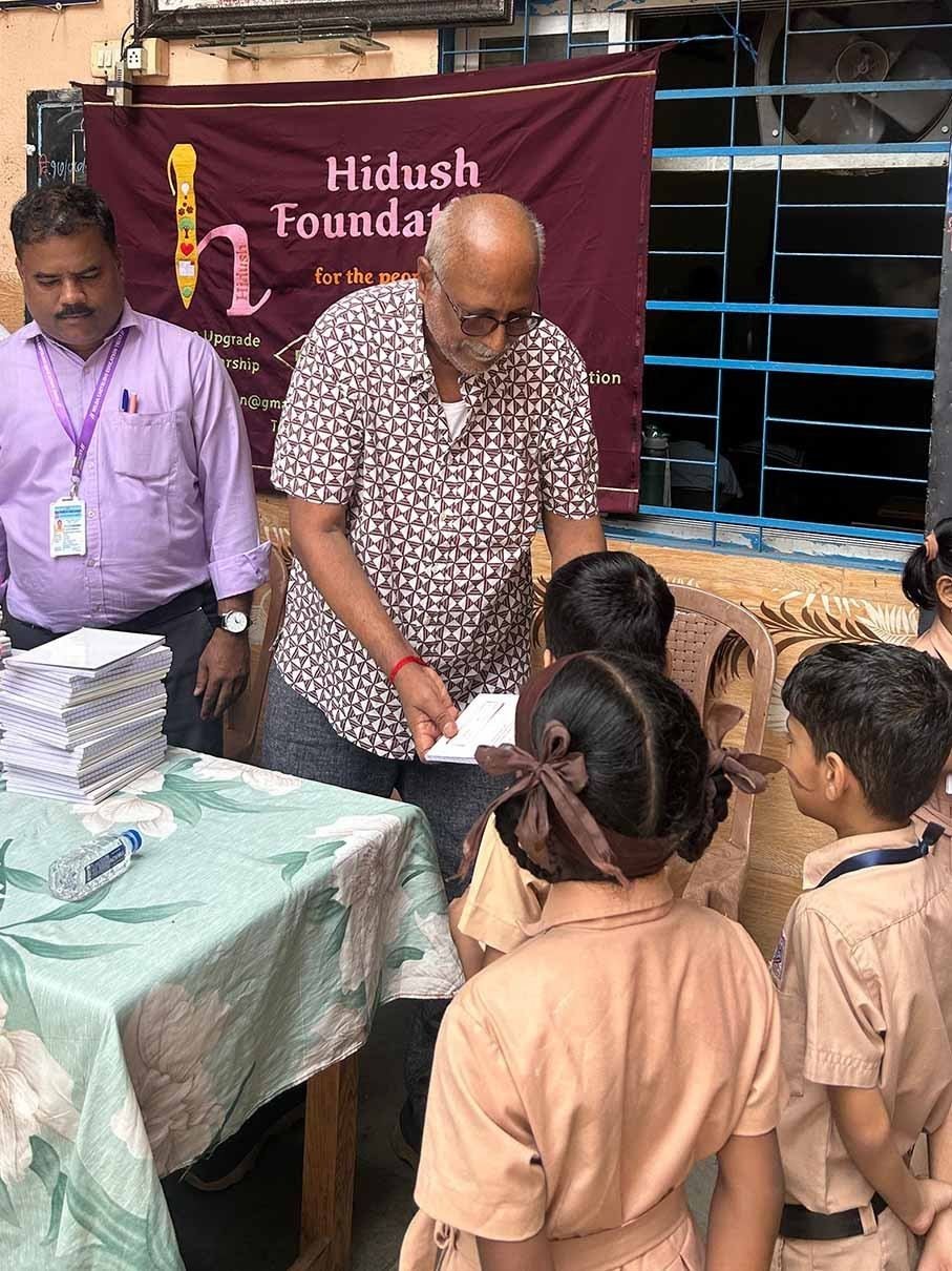 Stationery Distribution at Hilda Castelino School, Kandivali West