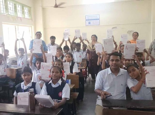 Stationery Distribution at Suvidya School, Gorai