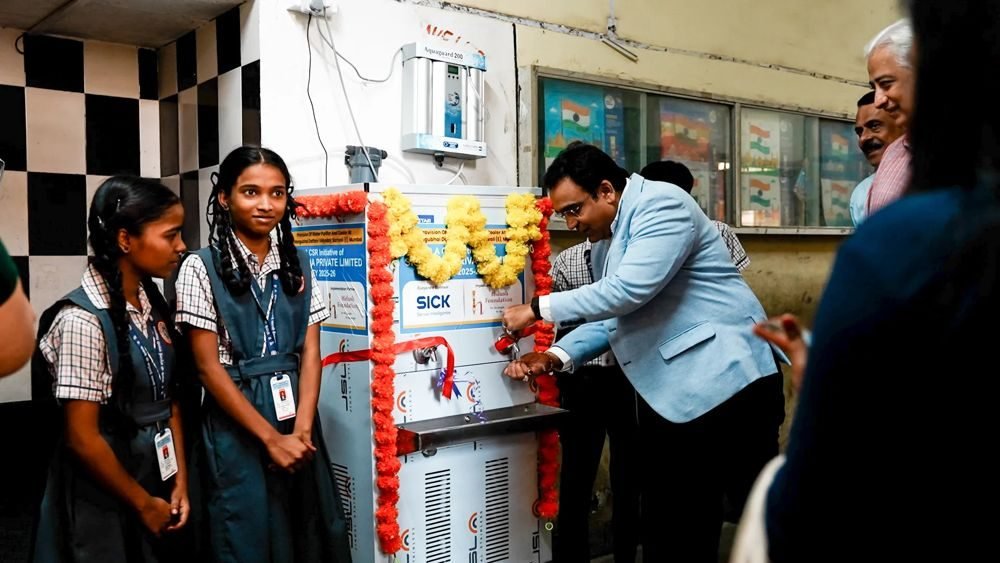 Water cooler inauguration at Shri Mangubhai Dattani Vidyalaya